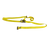 2" x 12' Yellow Cargo E-Track Ratchet Strap with Spring E-Fittings