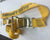 2" x 12' Gold DIAMOND WEAVE Cargo E-Track Ratchet Strap with Spring E-Fittings