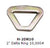 10,000 lb flat stamped delta ring (triangle) for 2" webbing