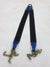 36" Blue / Black Towing V-Bridle Strap with RTJ Cluster Hooks