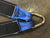 30" Blue / Black Towing V-Bridle Strap with 8" Forged Sport J-Hooks