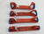 8 Point Kit of DIAMOND WEAVE Rollback / Flatbed Car Tie-Downs with Chain Tails (color options)