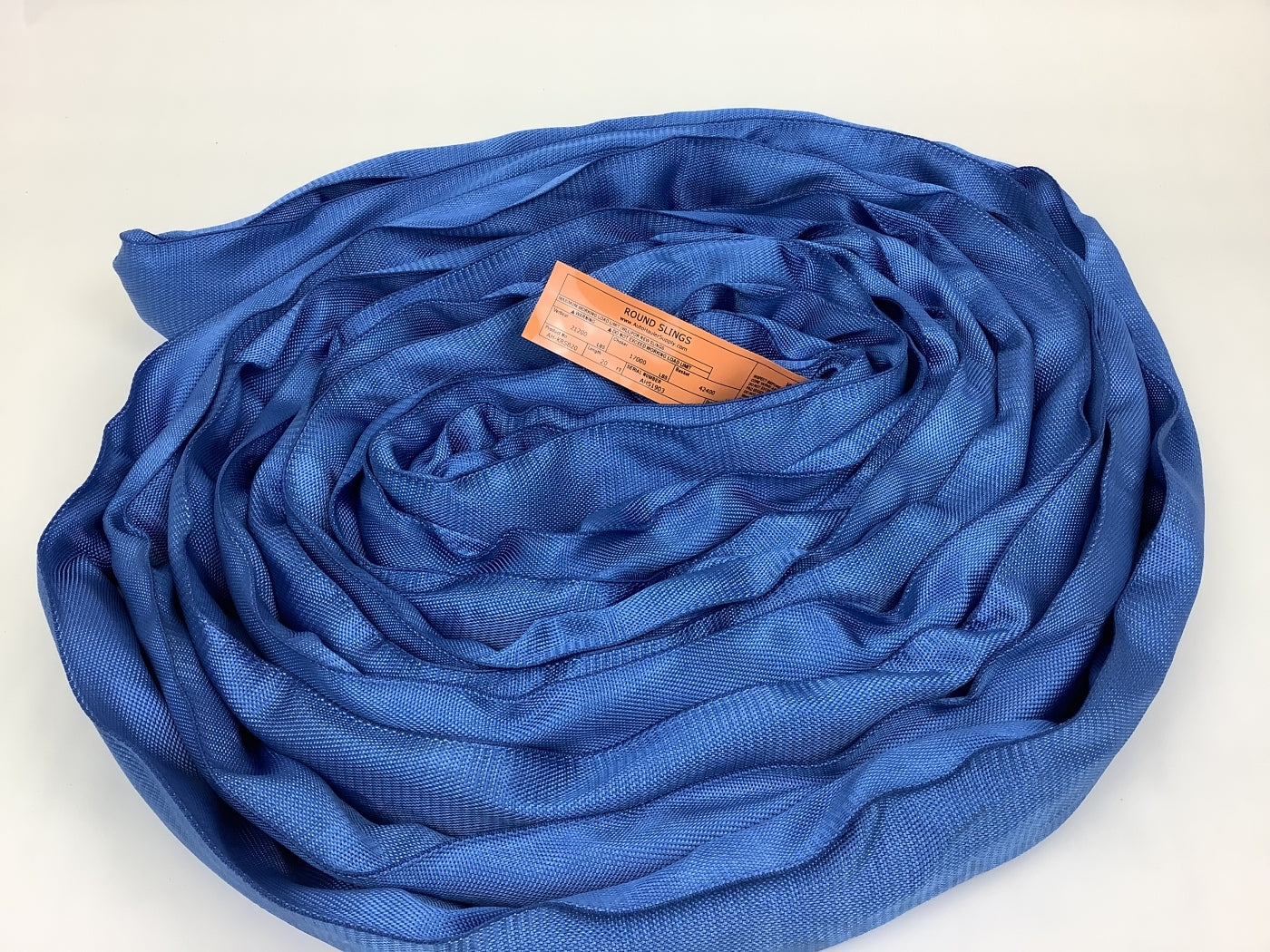 10ft Blue Poly Endless Round Sling - 21,200 Lbs Vertical / 42,400 Lbs Basket Capacity