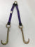24" DIAMOND WEAVE Towing V-Bridle Strap with Big 15" Forged J-Hooks (color options)