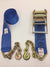 4" x 30' Cargo Ratchet Strap with Grab Hook Chain Ends - Length and Color Options