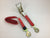 Red TECNIC Webbing Strap with Ratchet and Flat Snap Hooks