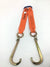4 inch Diamond Weave V-Bridle with Forged J Hooks and Oblong Link