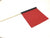 Warning Flag 18" x 18" with Round Wood Dowel Handle