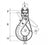 1/2" G100 Peerless V10 Self-Locking Hook 15,000 lb WLL