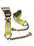 4"X40' Ratchet Strap with Chain Anchor, Yelllow