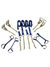 8 Point Blue Strap Kit 14' for Rollback/Flatbed Tie Downs with 12" Chain Tail