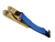 Professional Grade Ratchet Handle w 4" X 12" Strap and Flat Hook - Color Options