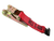 Professional Grade Ratchet Handle w 4" X 12" Strap and Flat Hook - Color Options