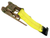 Professional Grade Ratchet Handle w 4" X 12" Strap and Flat Hook - Color Options