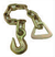 2" Diamond Weave Ratchet Strap with Grab Hook Chain Ends - Length and Color Options