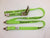 2" x 10' DIAMOND WEAVE Wheel Strap (naked) and Double-J Ratchet Handle - Color Options