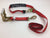 Combo Axle RED TECNIC WEB Strap with Ratchet and Twisted Snap Hooks