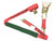 10ft Horizontal E-Track Ratchet Wheel Strap- Low Pro: Idler and Grip Sleeve- Red Tecnic Webbing
