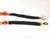 57" Diamond Weave Webbing Towing V-Bridle Strap with Twisted Snap Hooks and Delta Rings