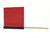 Warning Flag 18" x 18" with Round Wood Dowel Handle