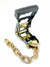 El Supremo 8 Point Kit of DIAMOND WEAVE Rollback / Flatbed Car Tie-Downs with Chain Tails W/ HEAVY DUTY BLACK RATCHET