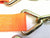 8 Point Kit of Hi-VIZ Safety Orange Rollback / Flatbed Car Tie-Downs with Chain Tails