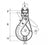 1/2" G100 Peerless V10 Self-Locking Hook 15,000 lb WLL