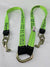 2"x 6 foot T Hook V Bridal for Corvettes in Hi Viz Green Diamond Weave
