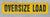 Aluminum OVERSIZE LOAD sign with hinges 84x12 (fold to hide)