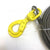 3/8"x100' Steel Core Winch Cable with Self Locking Swivel Hook