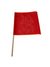 Warning Flag 18" x 18" with Wood Dowel-Style Handle