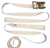 Made in USA 1.5" X 15' White Tent Strap Ratchet Straps with Loop Ends
