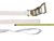 2" x 15' White Tent Ratchet Straps with Sewn Loops