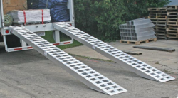 Pair of 16 foot one piece car hauling ramps (16' x18" x5.25") Hook top