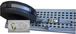 Car Hauler Wheel Strap 10 ft (w 5k wire hooks)- GREY