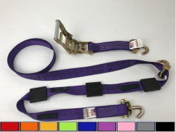 10 ft Diamond Weave Ratchet Wheel Strap with Swivel J Hooks - Color Options