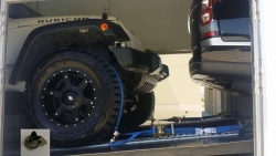 E-track Ratchet Wheel Strap with 6M RINGS and a Swivel Idler