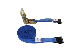 2" Diamond Weave Flat Hook Cargo Ratchet Strap - Length and Color Options