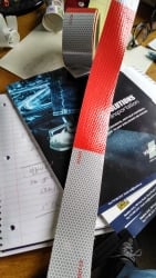 2" x 150ft Conspicuity DOT Tape 11" Red/7"White