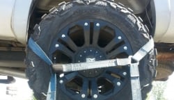2" Double Ratchet Adjustable Diamond Weave Tire Bonnet - Color Options