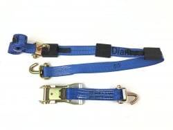 12 ft Diamond Weave Ratchet Wheel Strap with Swivel J Hooks -Color Options