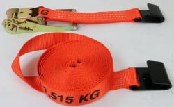 2" Professional Grade Flat Hook Cargo Ratchet Strap - Length and Color Options
