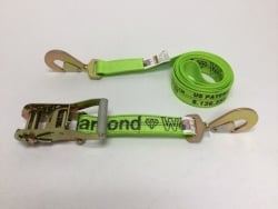10 FT Diamond Weave Ratchet Strap w Twisted Snap Hooks
