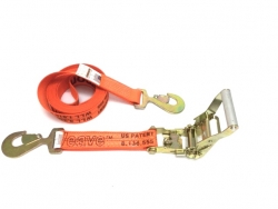 2" x 14' Cargo Ratchet Strap Diamond Weave w Flat Snap Hook