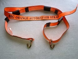 Big Orange Double J Wire Hook Cottrell Style Wheel Strap, 14 ft