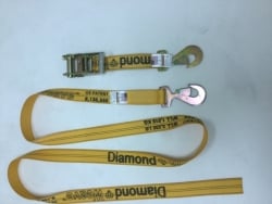 10 FT Diamond Weave Ratchet(narrow) Strap w Flat Snap Hooks