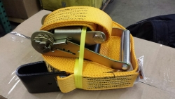 2" x 20' Ratchet Strap Diamond Weave w Flat Hooks