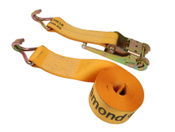 4" Premium Diamond Weave Double J Wire Hook Ratchet Strap - Length and Color Options