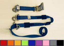Ratchet wheel strap with SHORT swivel J hooks --Diamond Weave