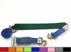 Low Profile 10 FT Diamond Weave -SHORT Swivel J Hook Wheel Strap w RATCHET